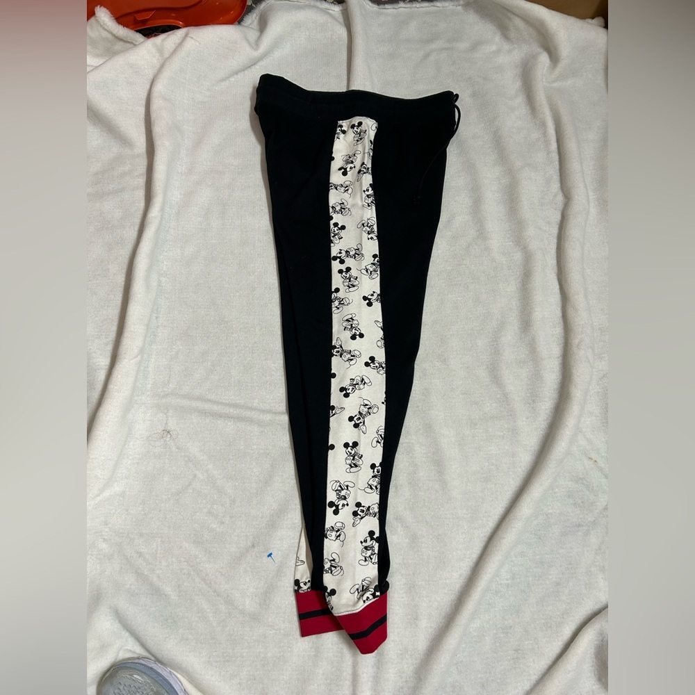 Disney Black and White Character Joggers with Red Accents - Picture 2 of 4